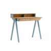 (0) Vogel desk with extension – blue matt paint (RAL 5022)