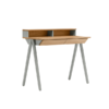 _Vogel desk with extension – grey matt paint (RAL 7038)